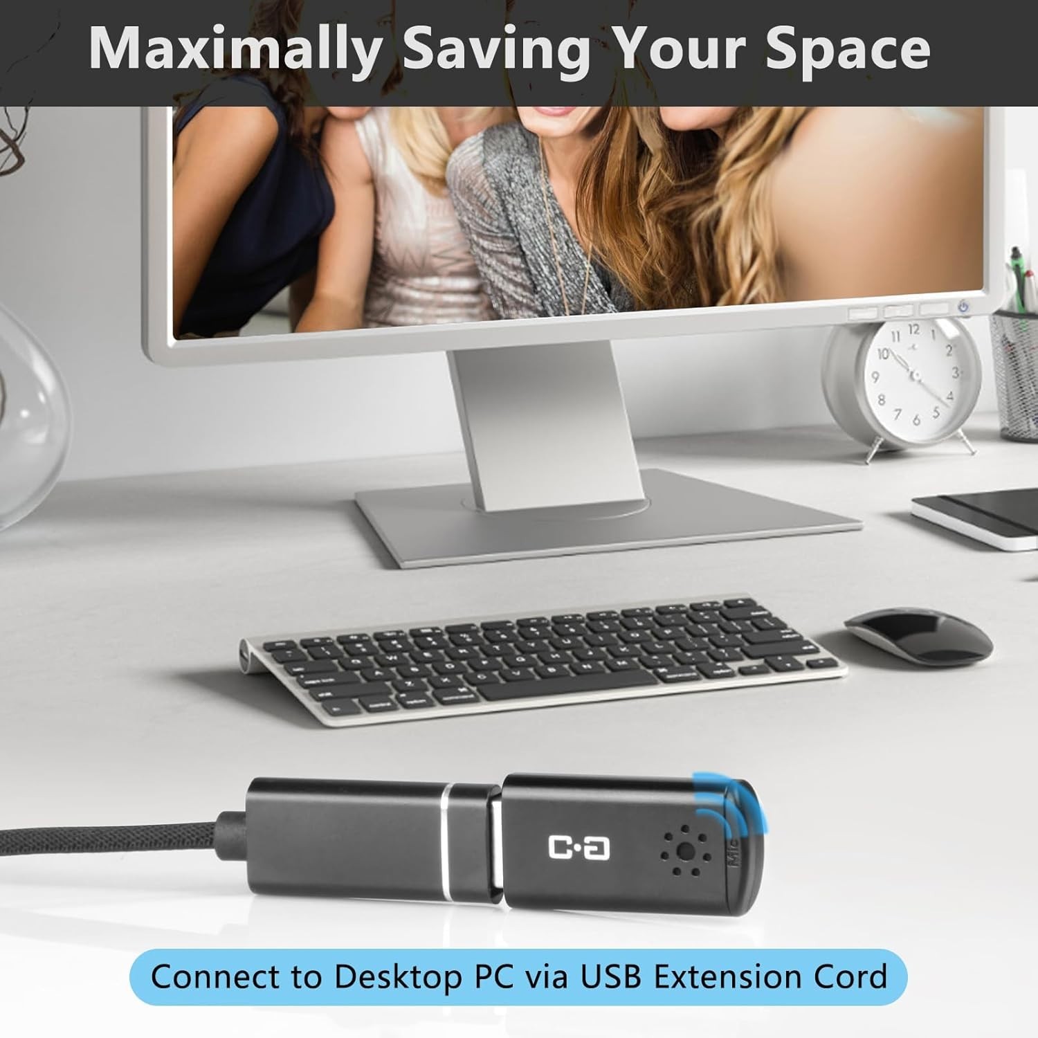 USB Microphone for Laptop and Desktop Computer, High Sensitivity for Clear Call,