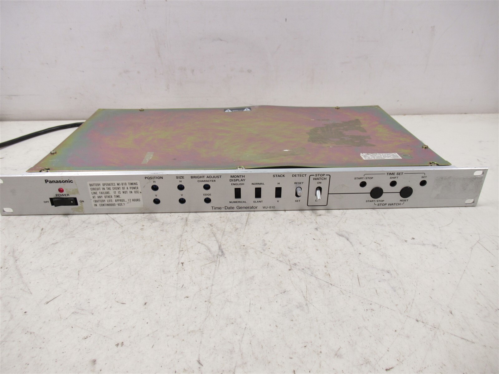 Panasonic Time-Date Generator WJ-810 Vintage Rack Mount Production Deck