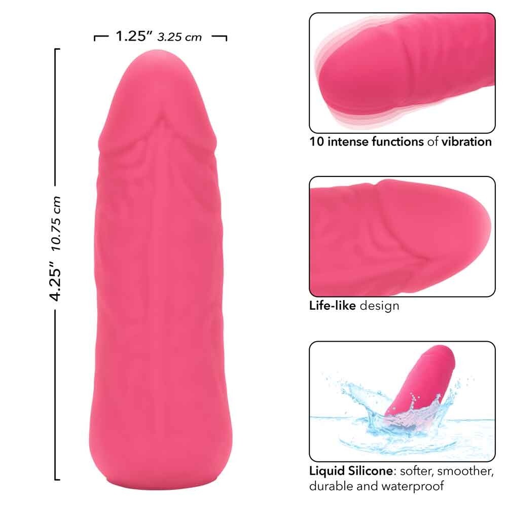 CalExotics Studs Mini Silicone 4.25" Waterproof Vibrator Pink