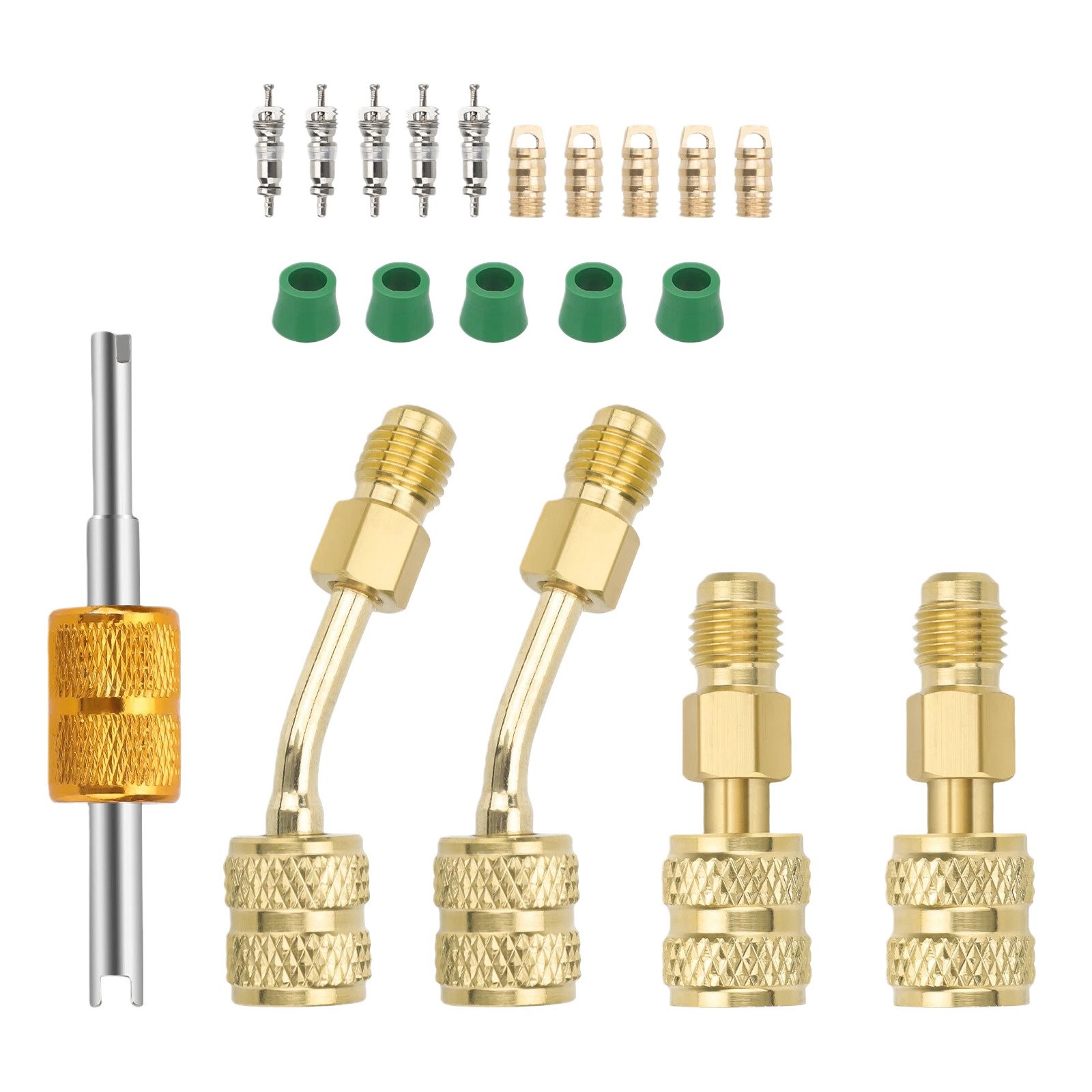R410A Adapter 5/16" to 1/4" SAE Flare For HVAC Maintenance Vacuum Connection