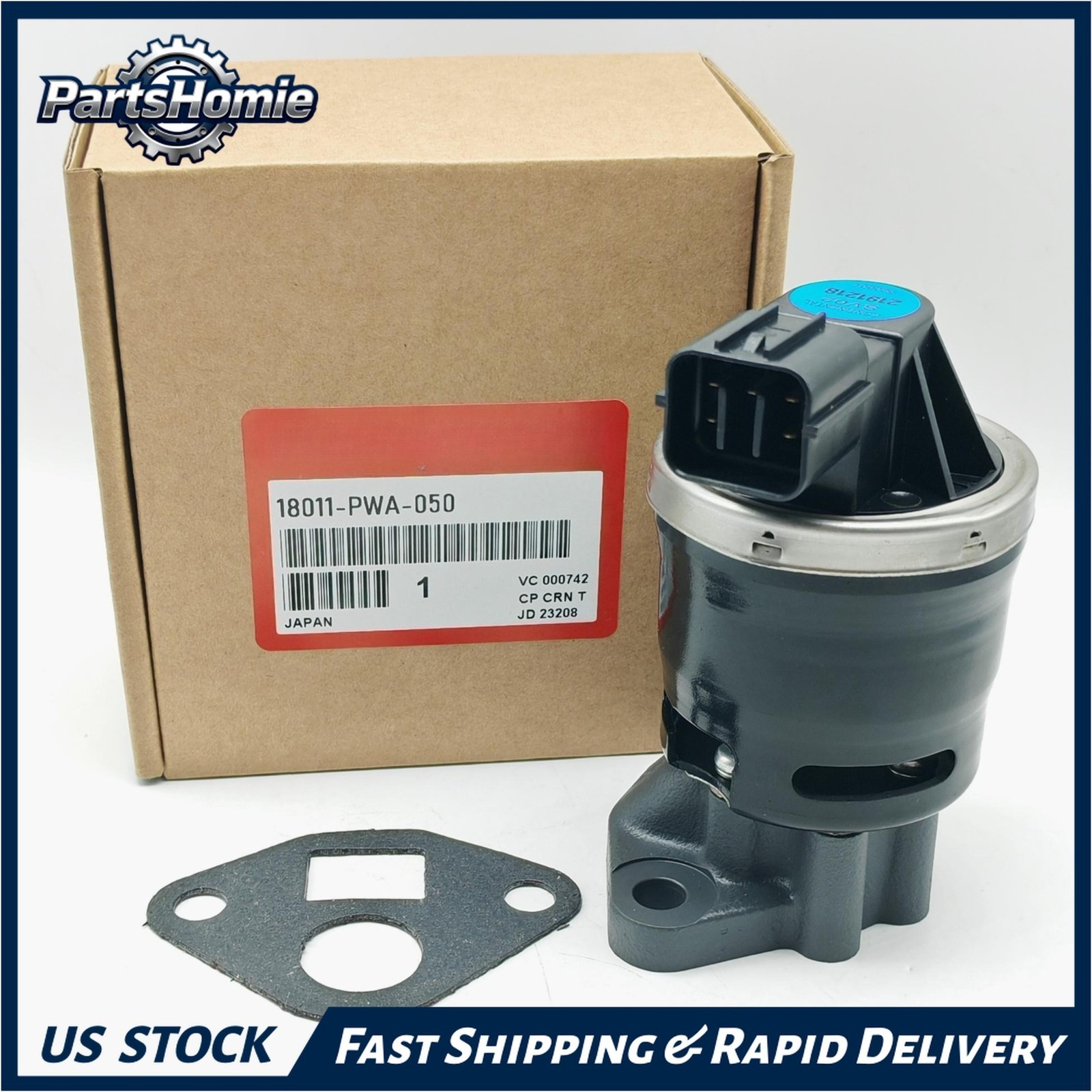 OEM EGR Valve 18011-PWA-050 for 2006-2011 Honda Civic Hybrid 1.3L L4 LDA2-ENG