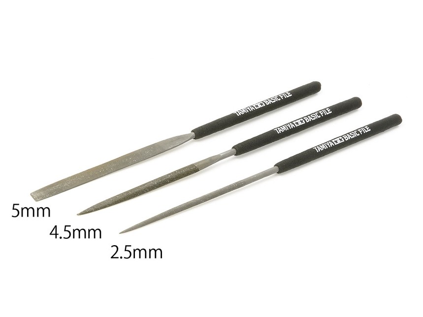 Tamiya 74104 Basic File Set | Smooth Double-Cut | Rubber Grips| 3pk | $5 Offer
