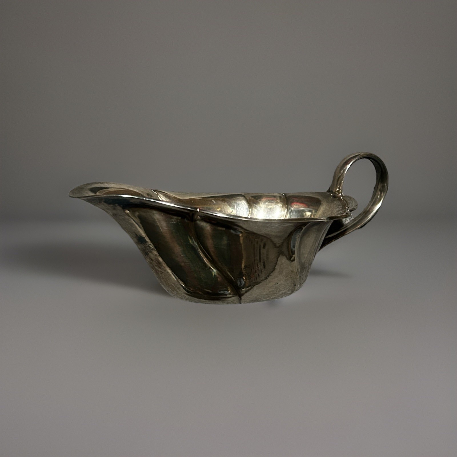 Vintage WMF Silver Plated Gravy Boat Sauce Server Germany Ostrich Mark 20