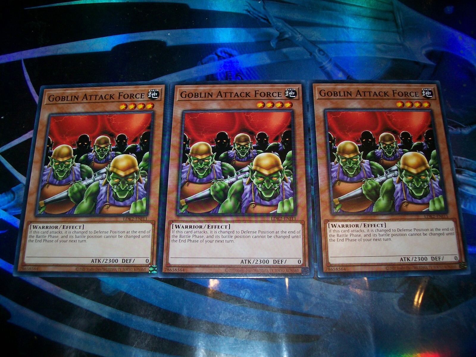 3x Goblin Attack Force Unlimited Edition Common LDK2-ENJ11 Yu-Gi-Oh!