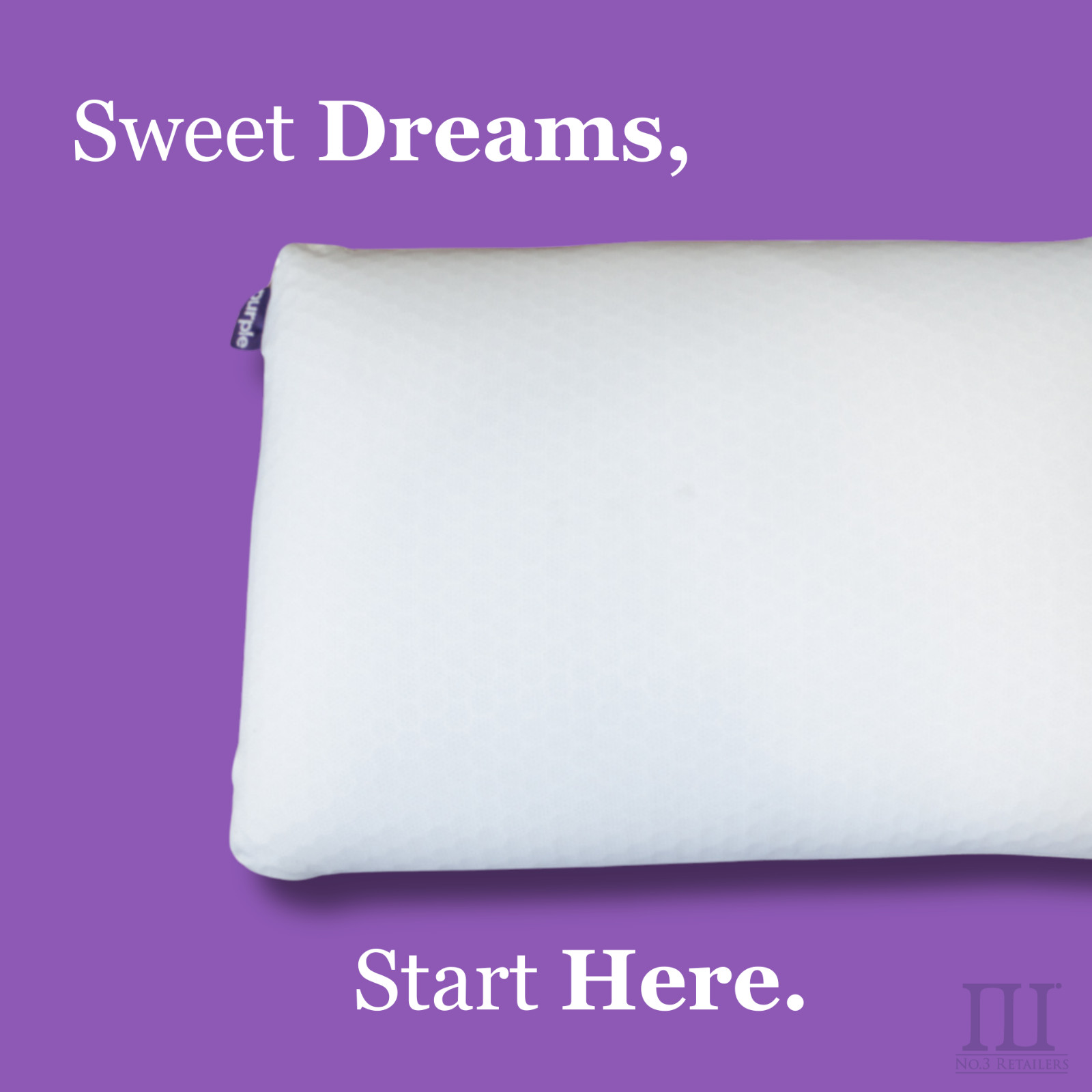 Purple Harmony Pillow - King + Standard Sizes, Low / Medium / Tall