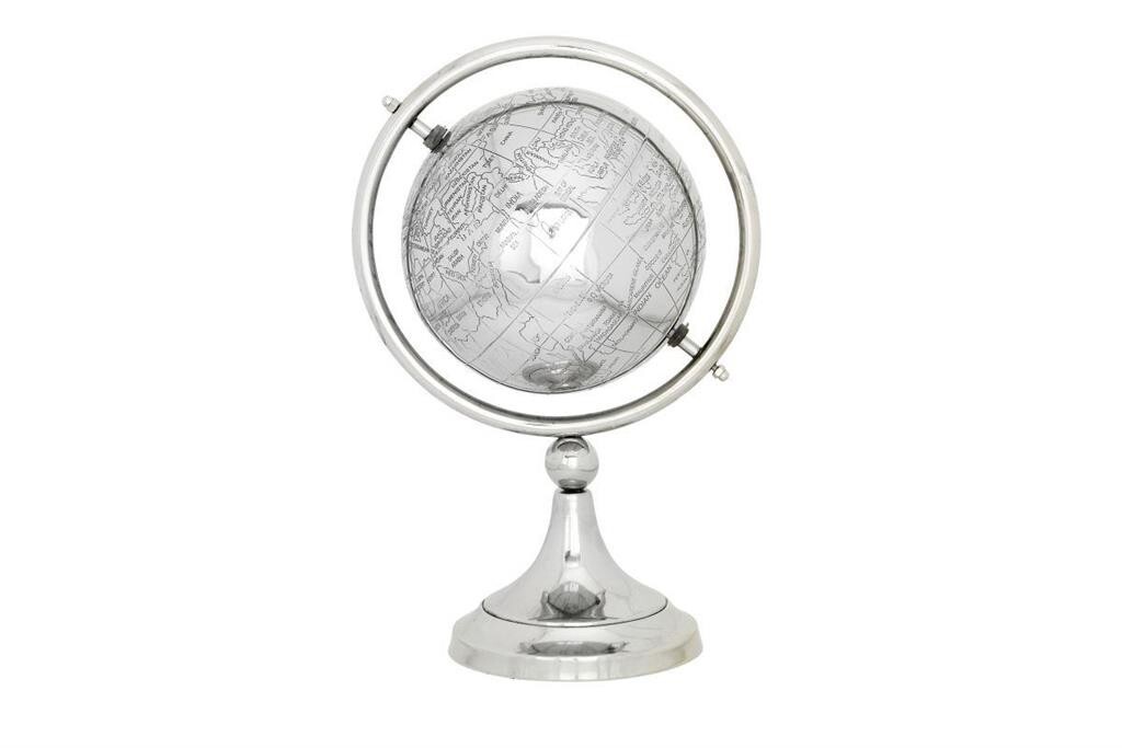 Globe Aluminum Silver Finish 13"H