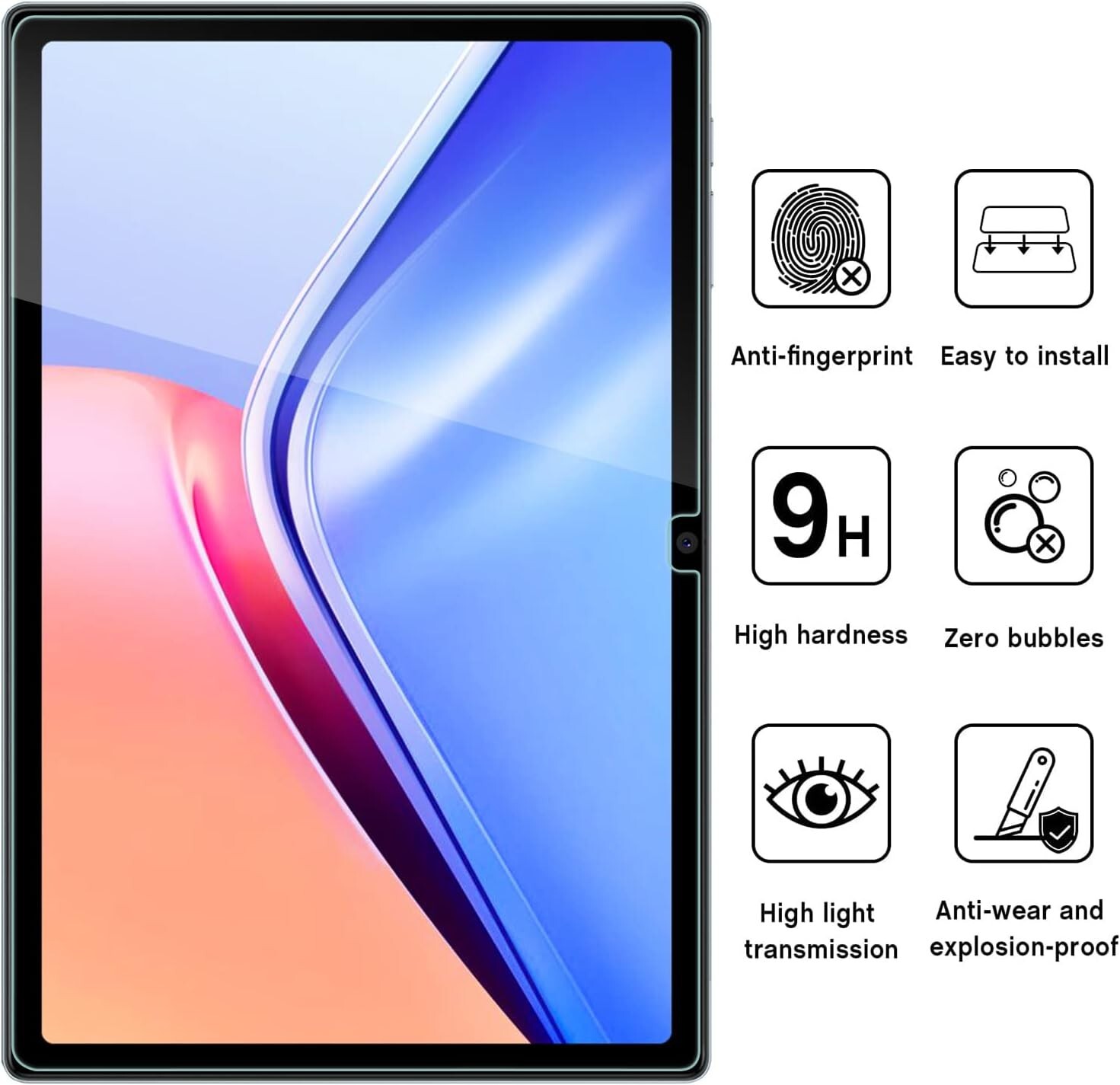 2-Pack Tablet Screen Protector for plimpton p3 pro 10.1 inch Tablet