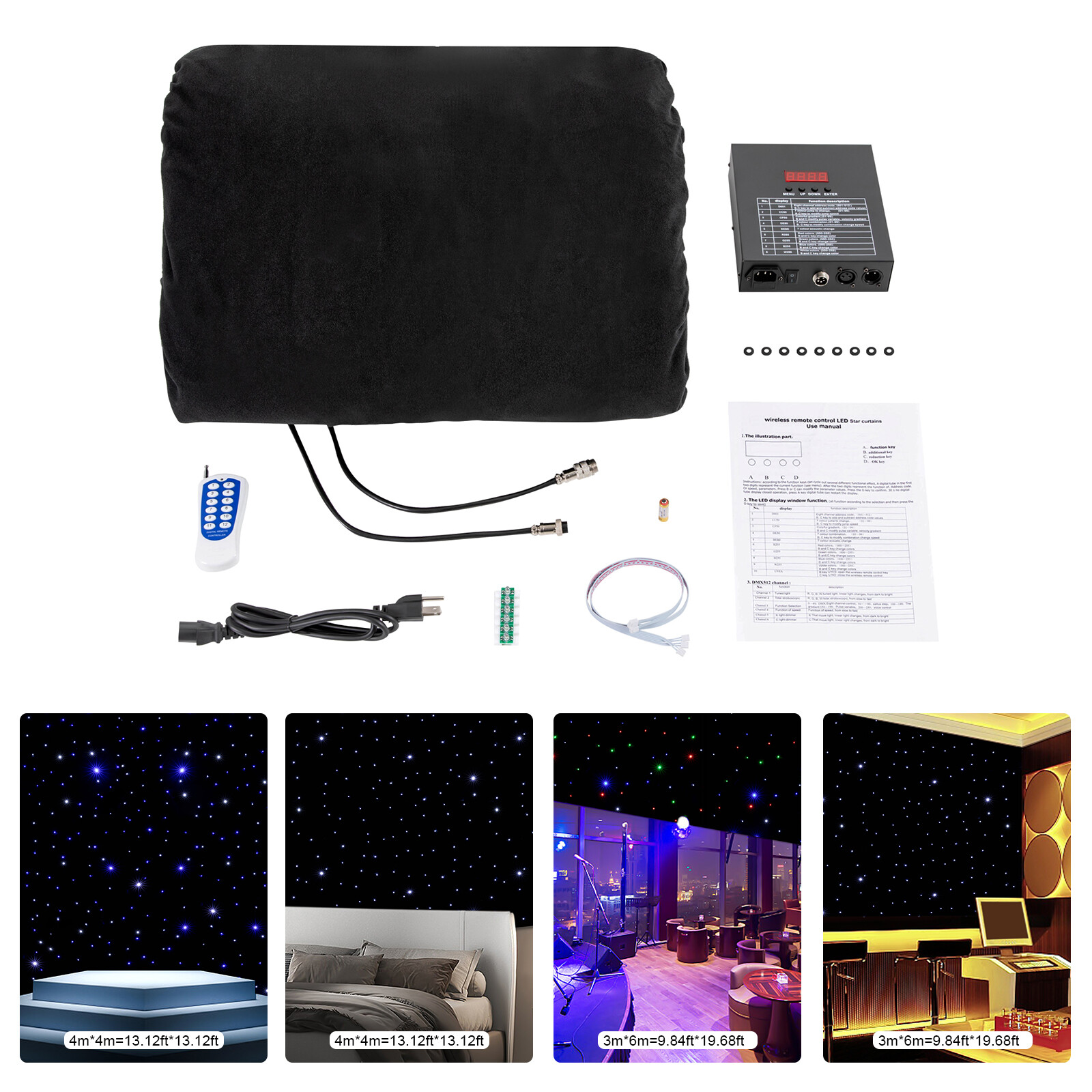 DMX512 LED Stage Star Backdrop 20×10FT – Enchanting Lighting Effects