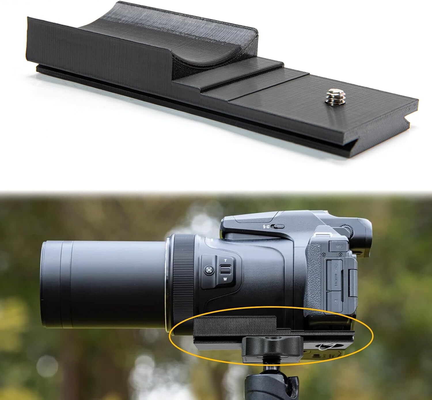 3D Printing for Nikon P1000 Quick Release Plate, for Nikon P1000 Accessories