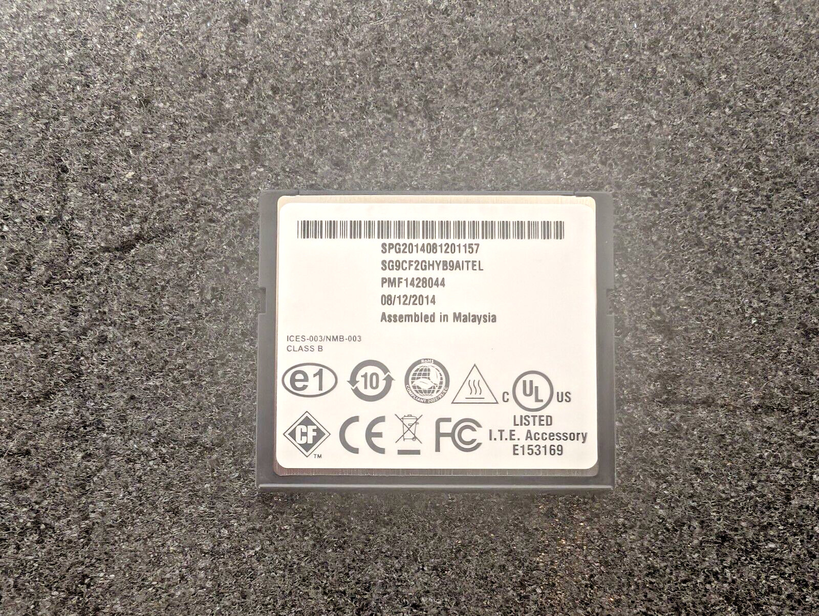New, Smart Module, SG9CF2GHYB9AITEL, MEMORY CARD 2GB Compact Flash