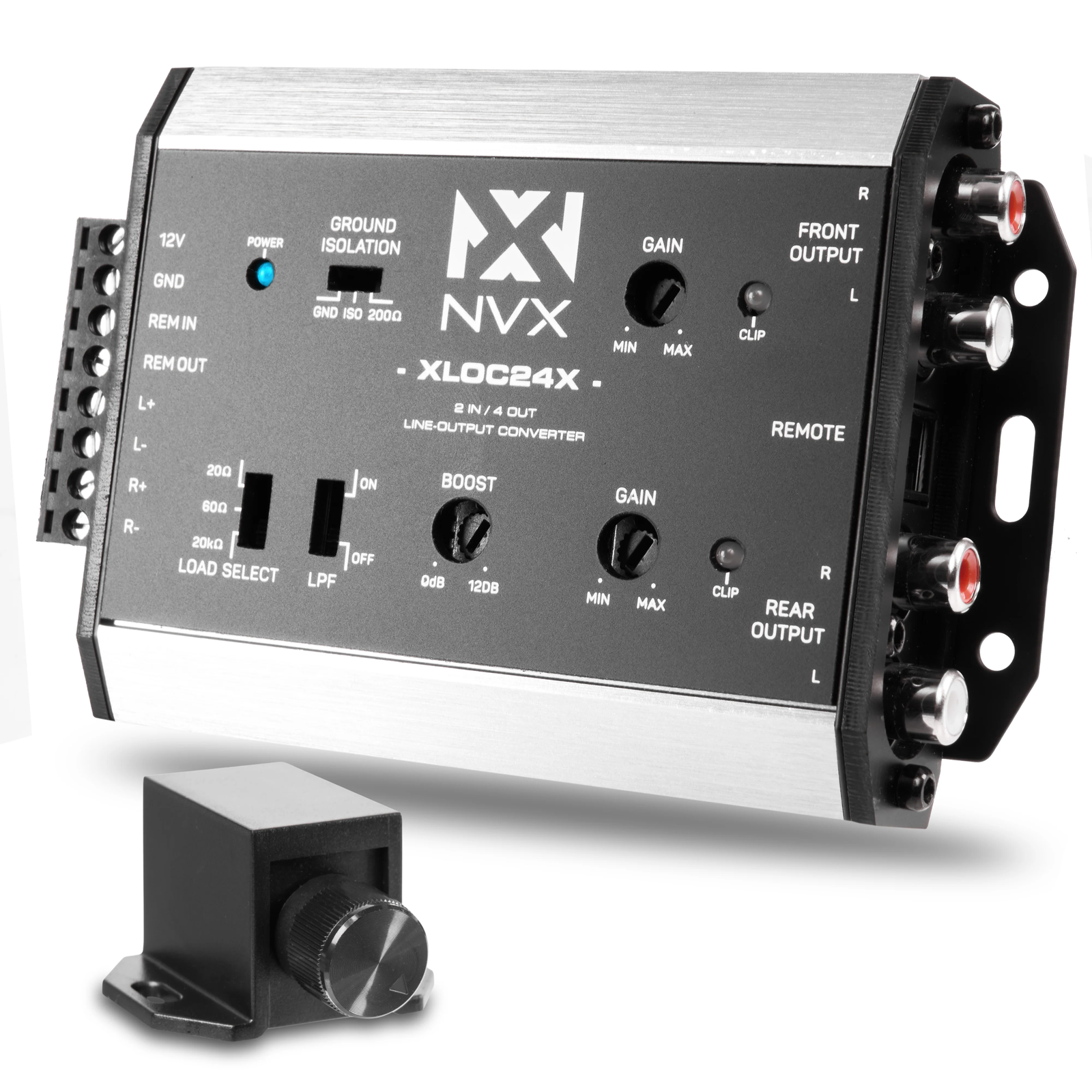 NVX XLOC24X 2 inputs / 4 outputs Line Output Converter with Remote Level Control