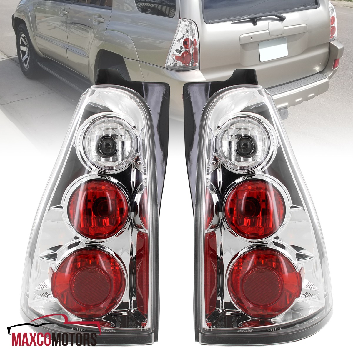Tail Lights Fits 2003-2005 Toyota 4Runner 4 Runner Brake Lamps Left+Right Pair