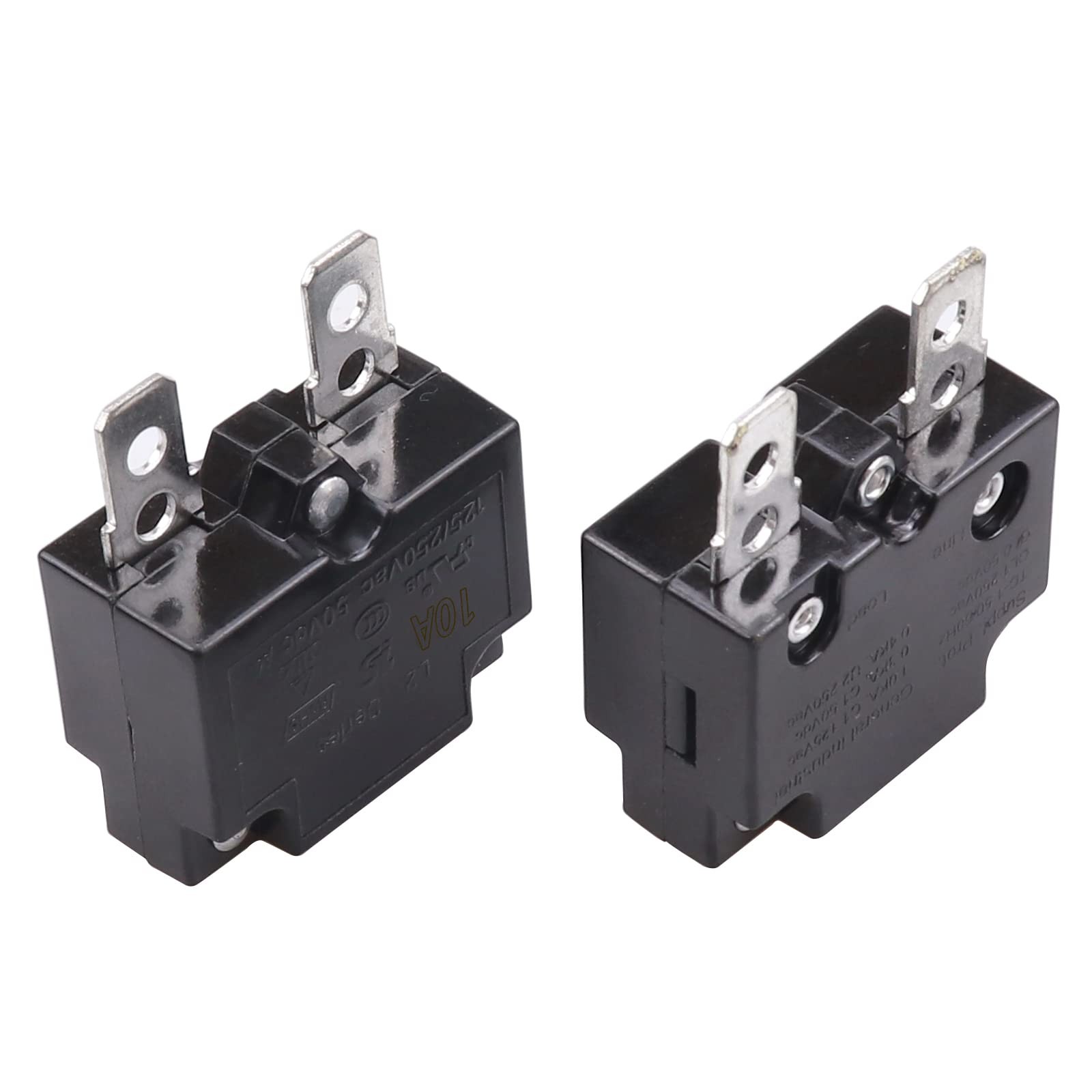 2Pcs 10A Automatic Thermal Circuit Breaker Thermal Overload Protector 10Amp L...