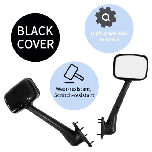Hood Mirror for Freightliner Cascadia 2008-2017, Front-View Driver Side Black