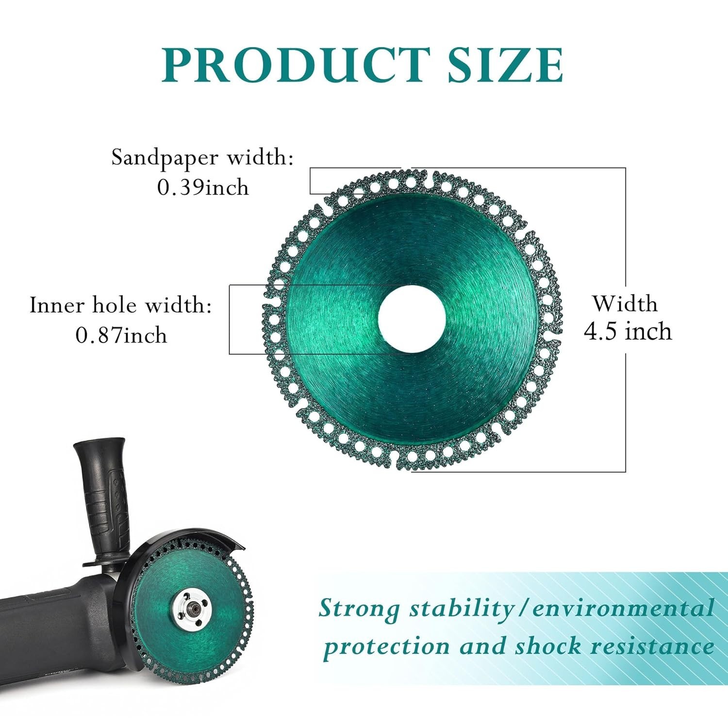 Indestructible 4-1/2" Grinder Discs - 5 Pack for Effortless Cutting & Grinding