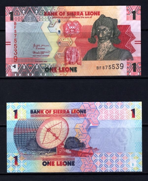 Sierra Leone 1 Leone 2022 Banknote Uncirculated UNC .