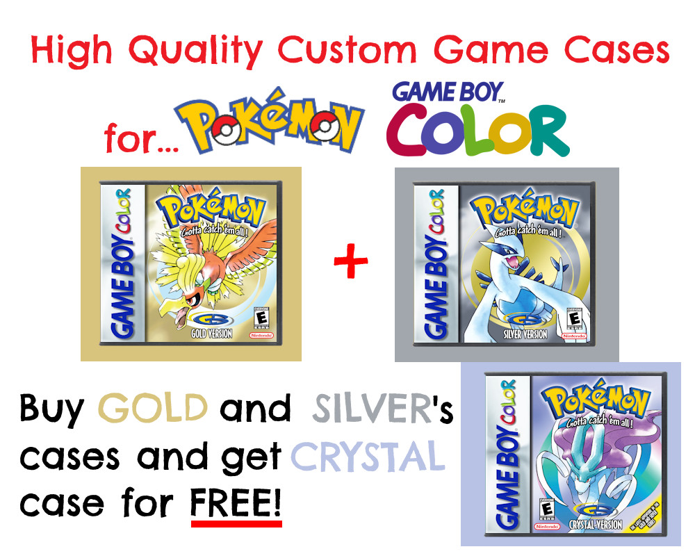 Pokemon 2nd Gen Gameboy Color CGC Cases [Buy Silver & Gold get Crystal for FREE]