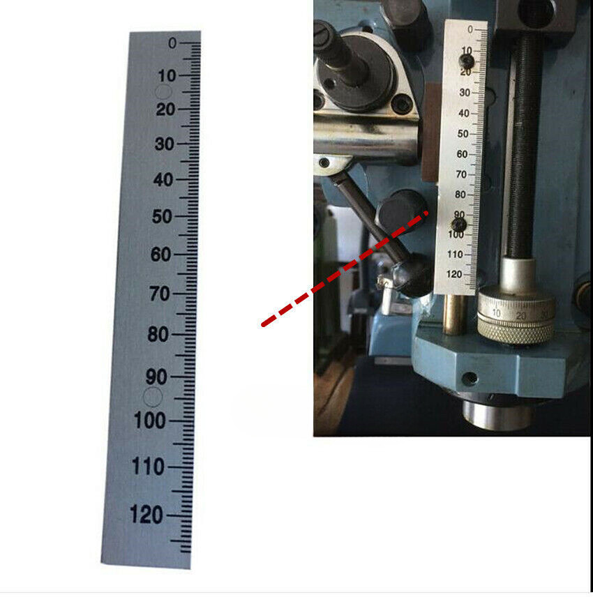 For Bridgeport Milling Machine 0-120mm Depth Feed Rod Scale Ruler Aluminum B159