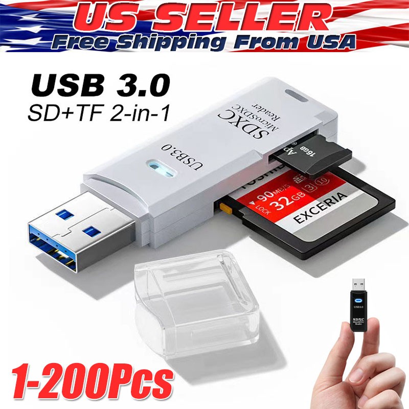 USB 3.0 Micro SD SDHC TF Card Reader Memory Adapter for PC Laptop Camera lot