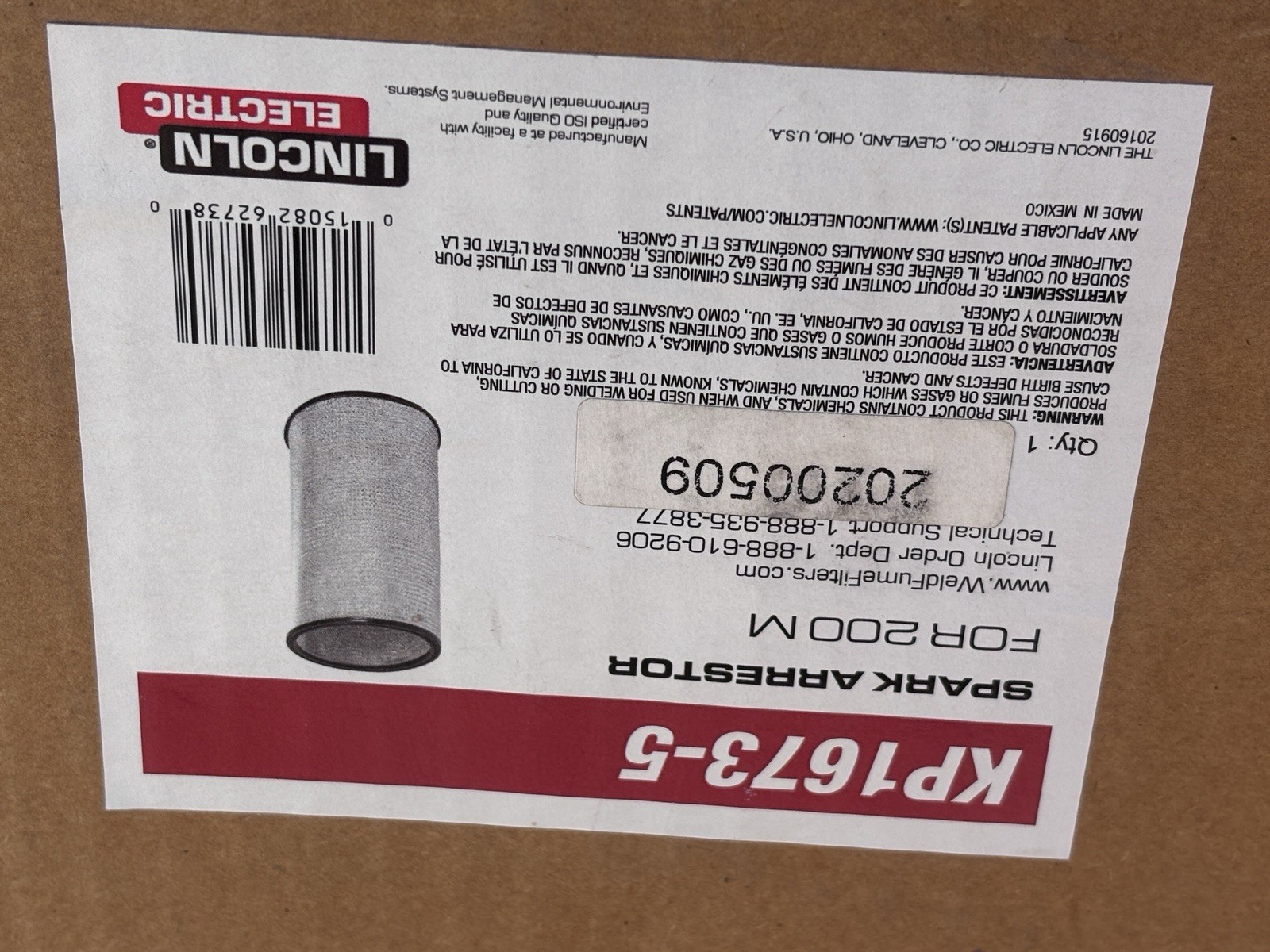 Lincoln Electric KP1673-5 Filter