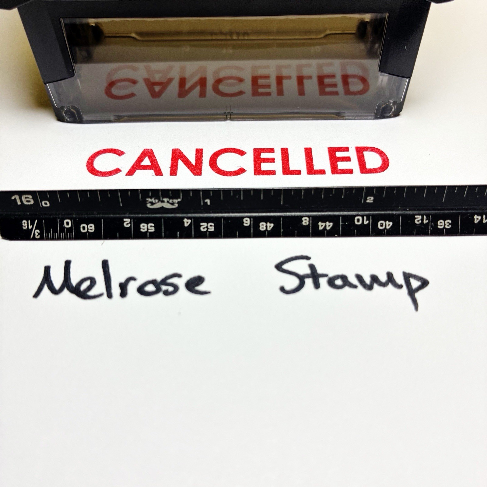 Cancelled Rubber Stamp Red Ink Self Inking Ideal 4913