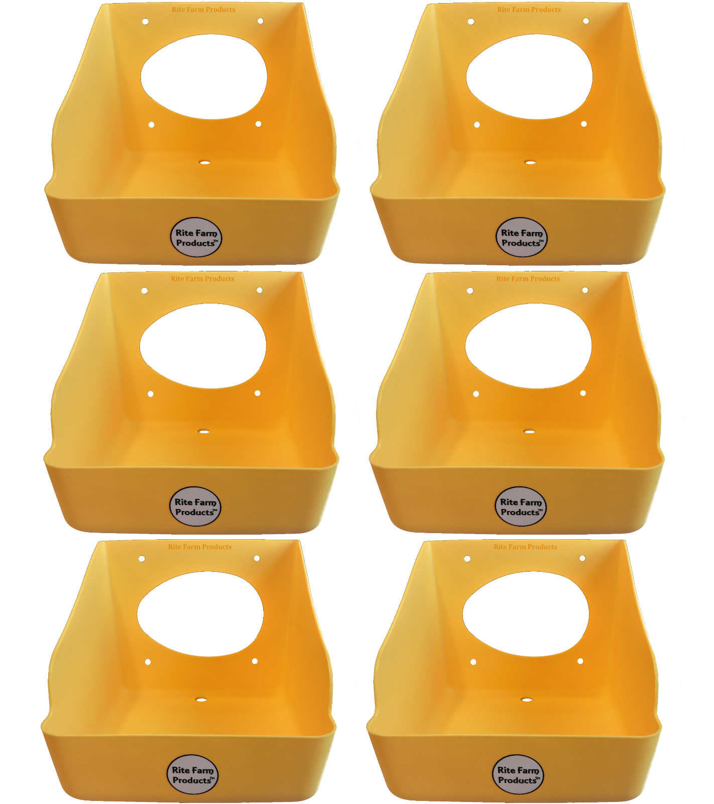 6 PACK RITE FARM PRODUCTS WASHABLE POLY EGG NESTING BOX CHICKEN LAYING COOP NEST