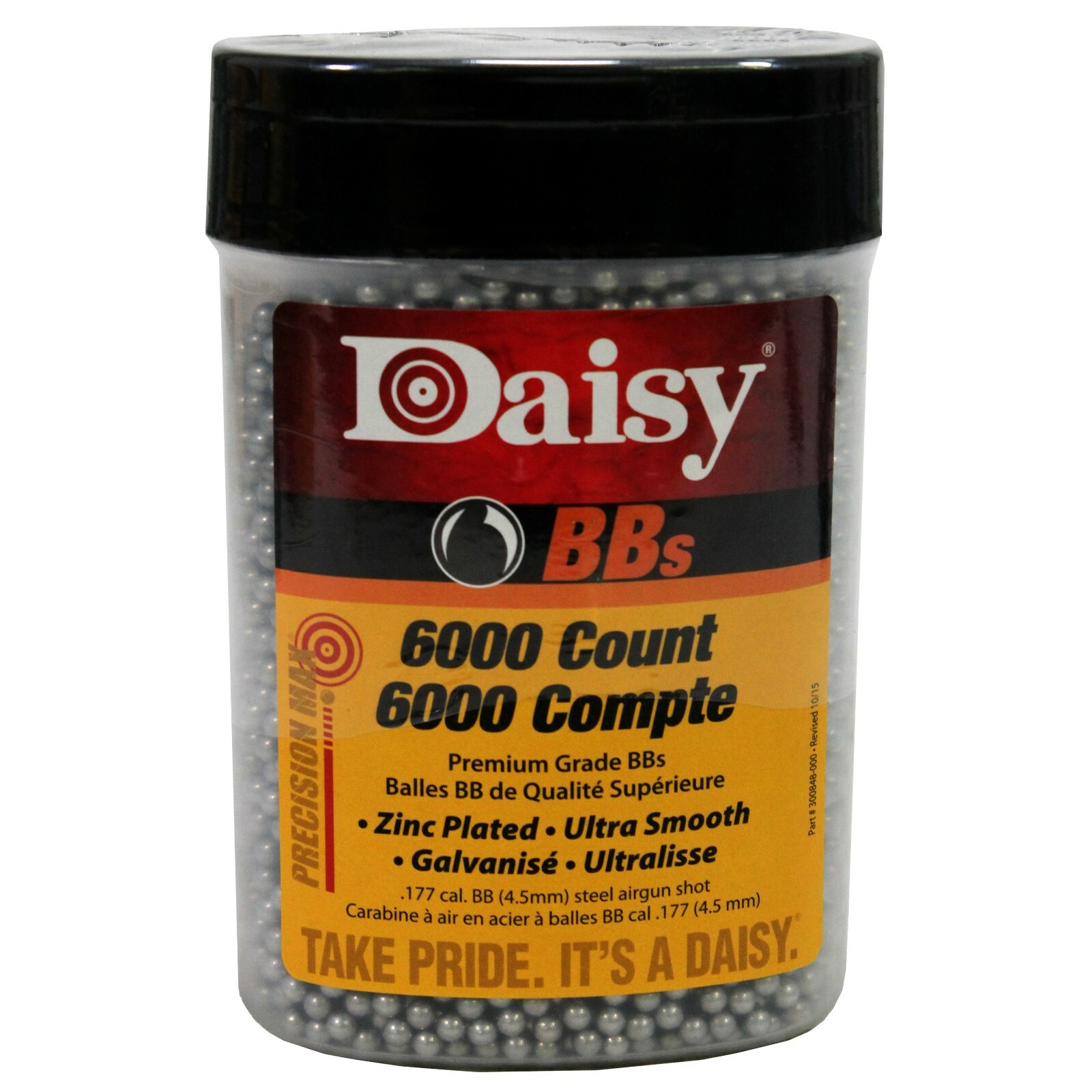 NEW DAISY Zinc plated steel BB's premium 177 cal Flip top 6000 count pellets#563