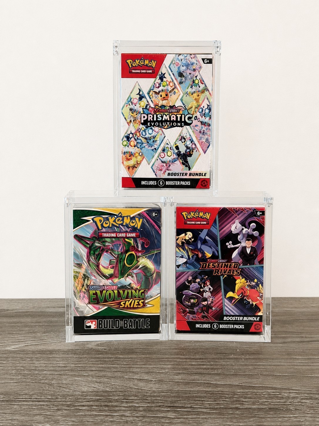 Pokemon Booster Bundle Clear💎Acrylic Case Magnetic Lid Protective Display