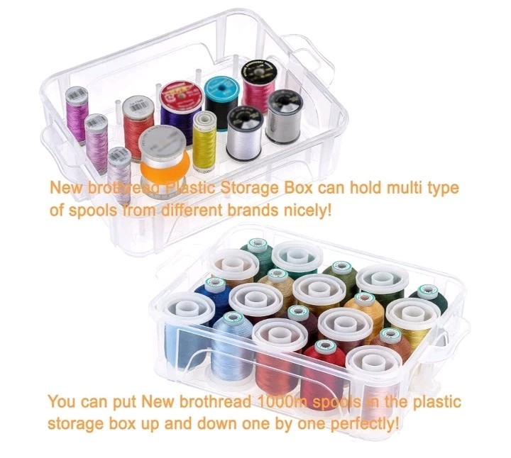 New brothread 40 Colors Compatible with Brother 500m Each Embroidery Machine...