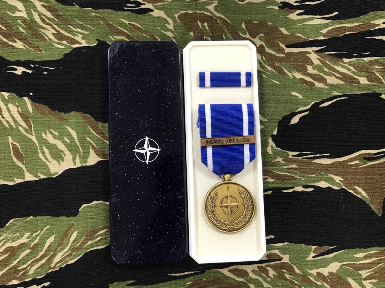 NATO Medal-Former Republic of Yugoslavia Ribbon presentation Case