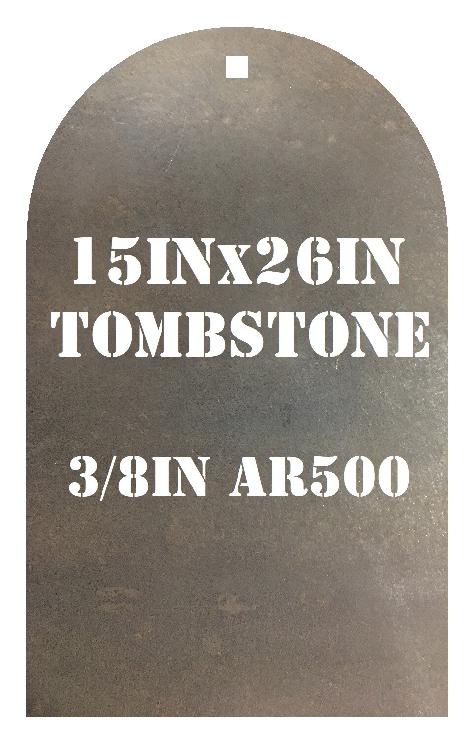 15" x 26" x 3/8" AR500 Cowboy Action Tombstone Silhouette Steel Shooting Target