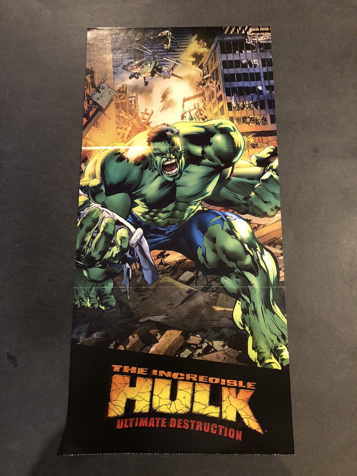 Incredible Hulk Nintendo Power Poster Insert