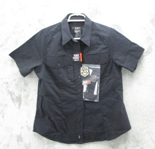 NEW 5.11 Tactical Stryke Shirt Womens Medium Black Short Sleeve 511 Ripstop NWT