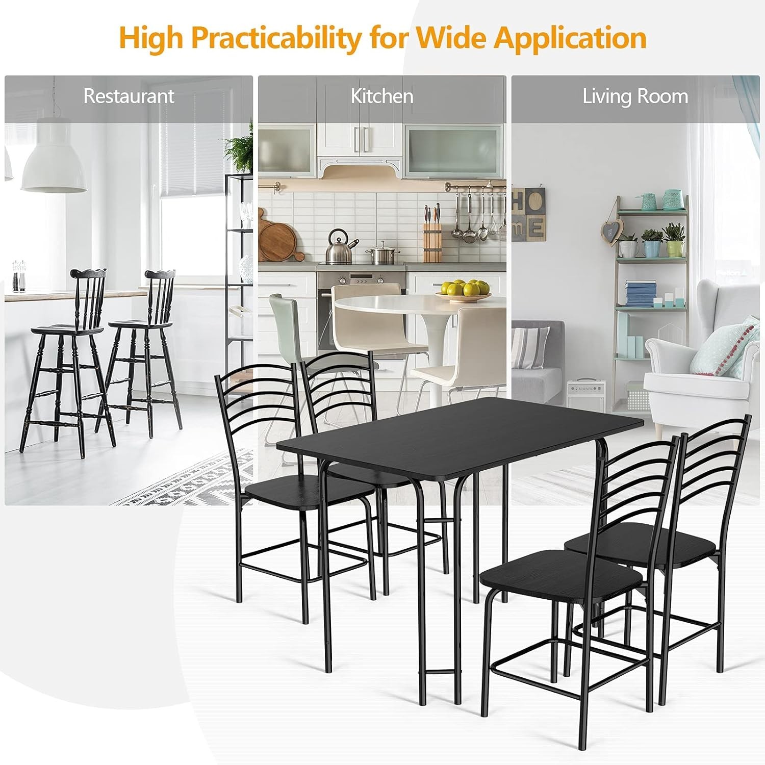 Dining Table Set for 4 Kitchen Table and Chairs Set of 4 Kitch