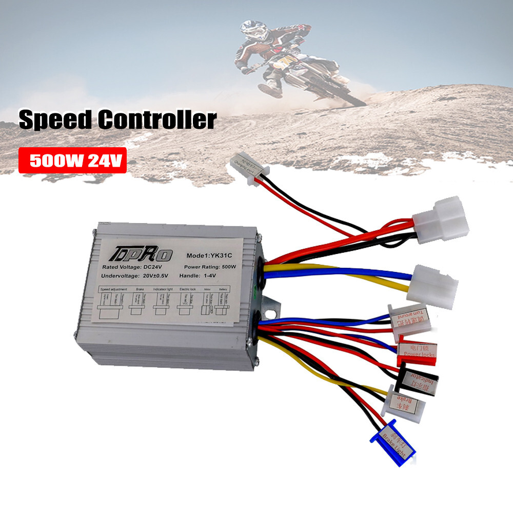 500W 24V Variable Speed Controller Go Kart Electric Motor Scooter e-Bike ATV