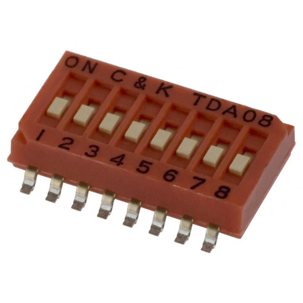 TDA08H0SK1 Switch Slide Dip SPST 25MA 24V Surface Mount