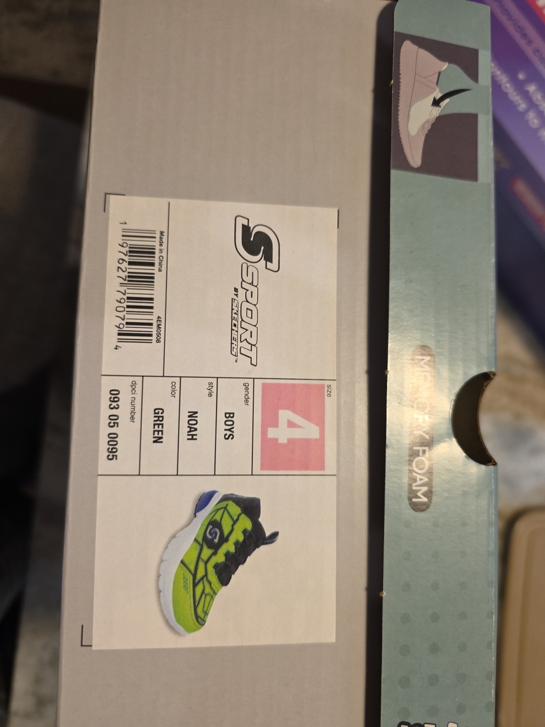 S Sport By Skechers Kids' Step-Ins Sneakers 3D Overlay Memory Foam