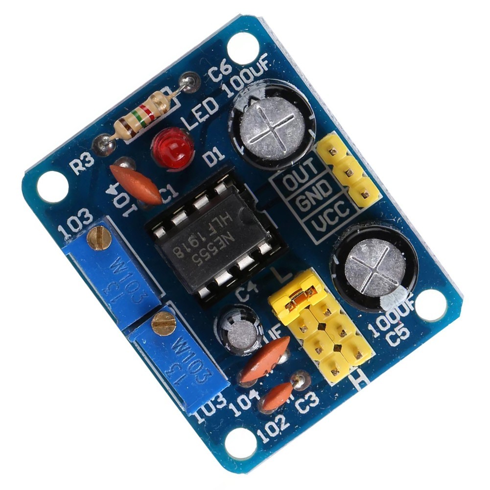 NE555 Pulse Frequency Generator Board LED Indication Continuous Output Range