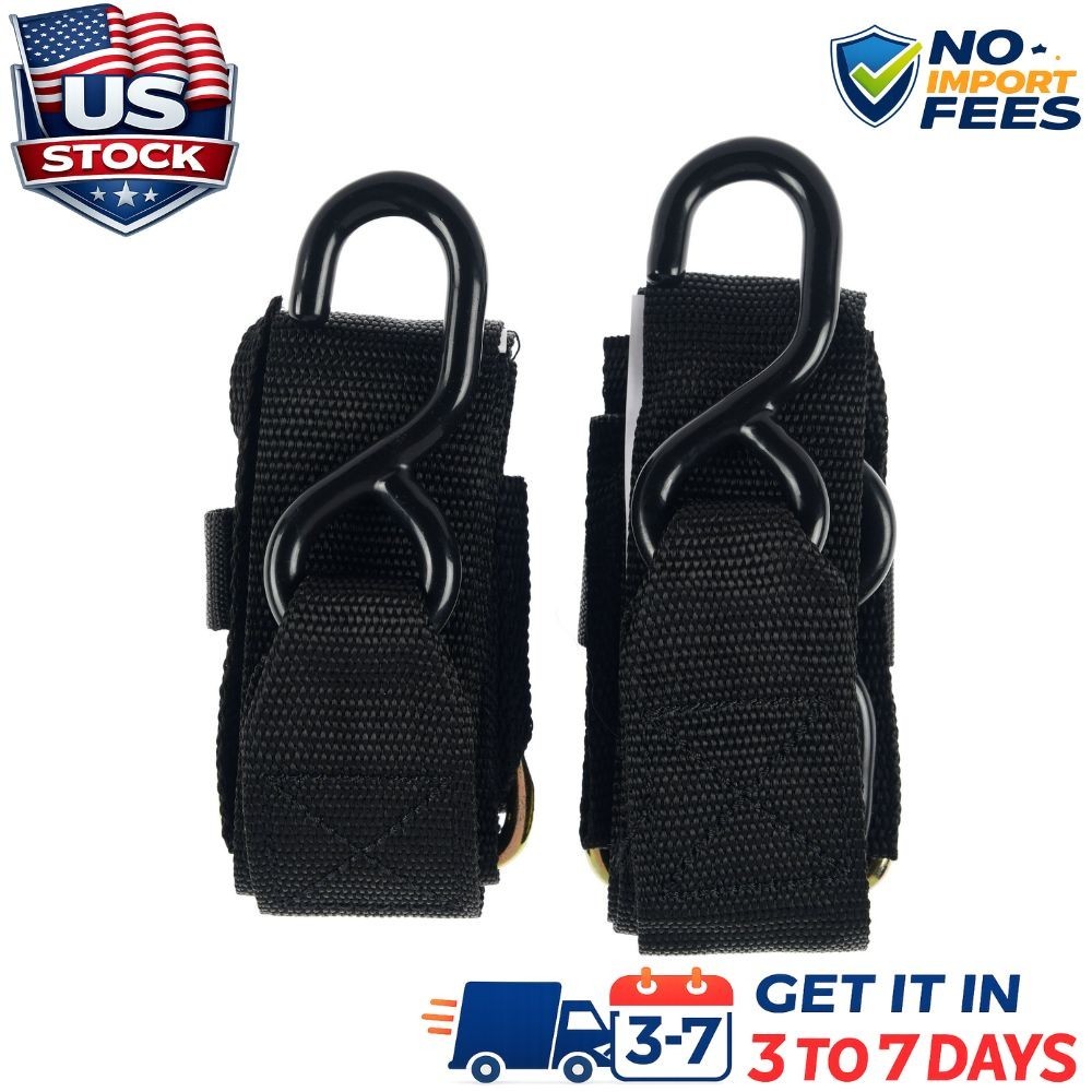 Marine Boat Trailer 2" X 4' Trailer Transom Tie-Down Straps, 2PK