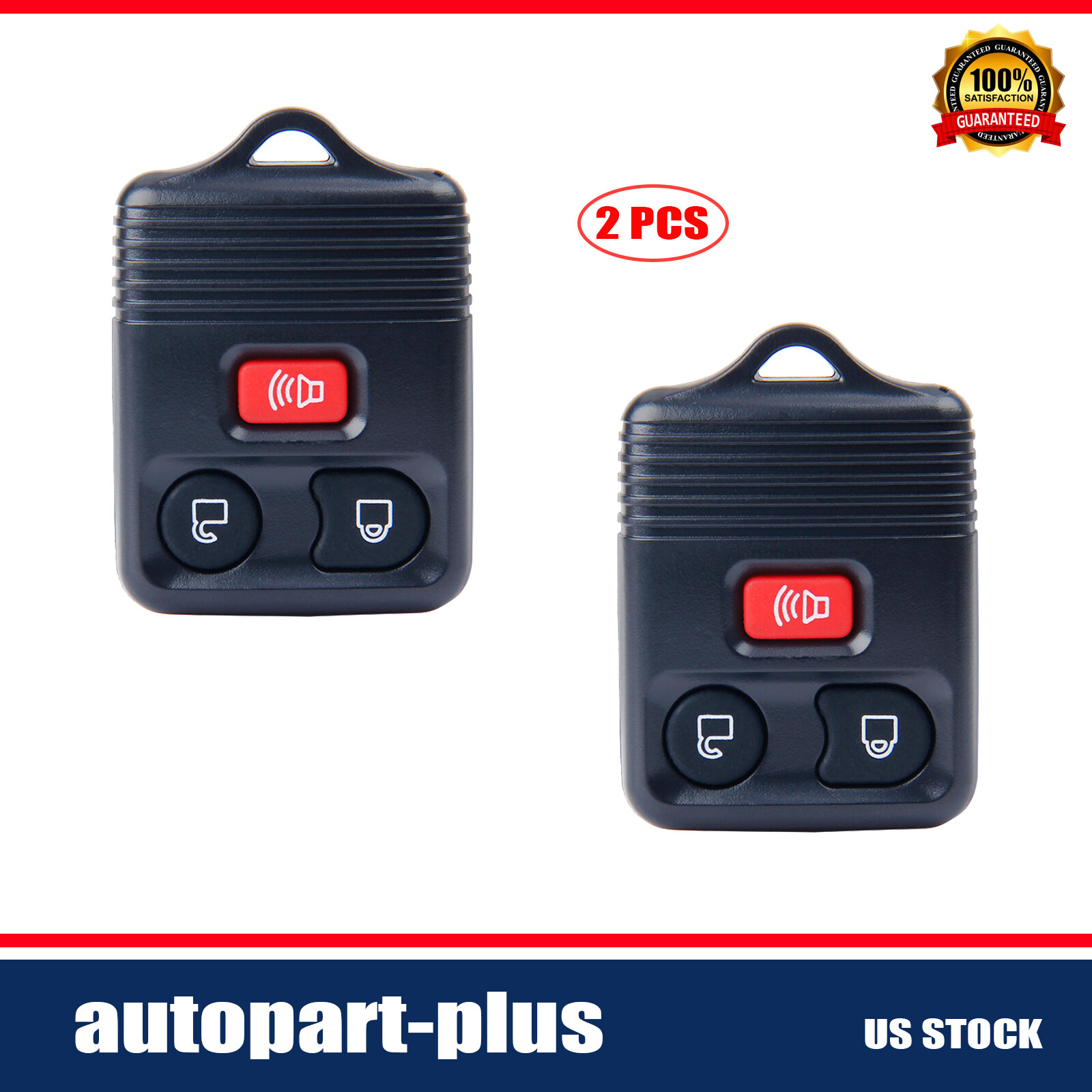 Pickup Car Truck Keyless Entry Car Remote Control Key Fobs Transmitter Alarm 2X