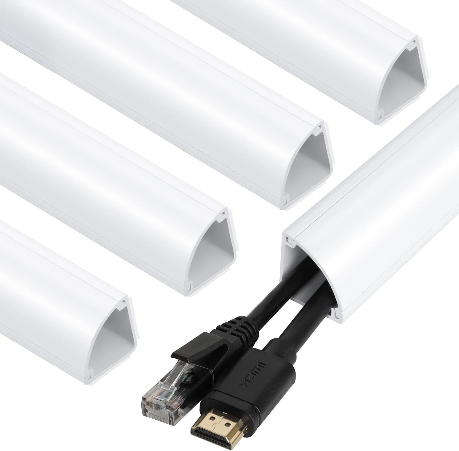 Corner Cable Concealer, 85-Inch Cord Cover, Large Capacity Corner Duct