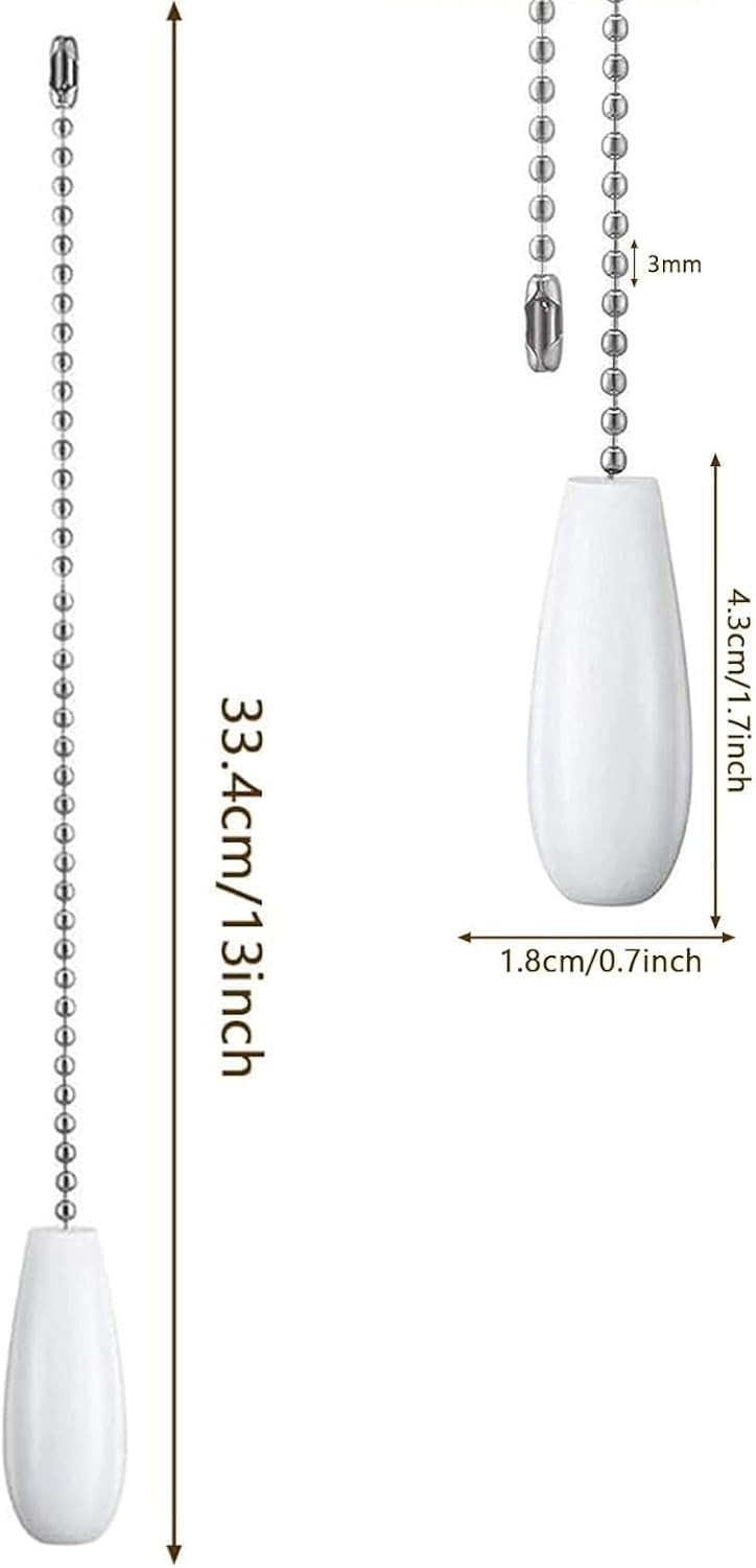 2 Pack Pull Chain String Extension with Connector for Ceiling Fan Light