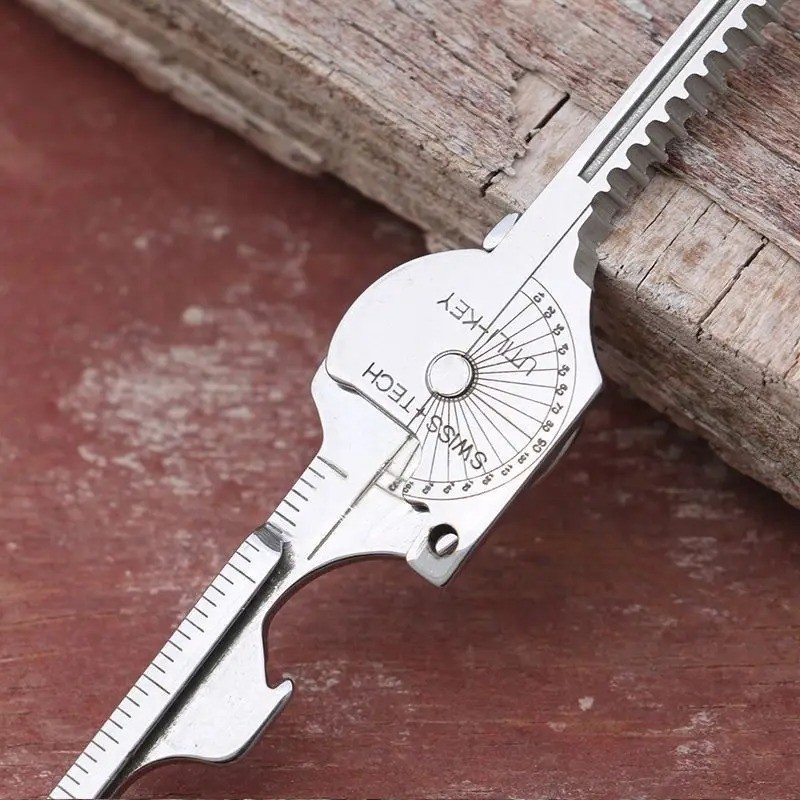 8-in-1 Multi-Tool Keychain for Camping & Survival | Folding Screwdriver