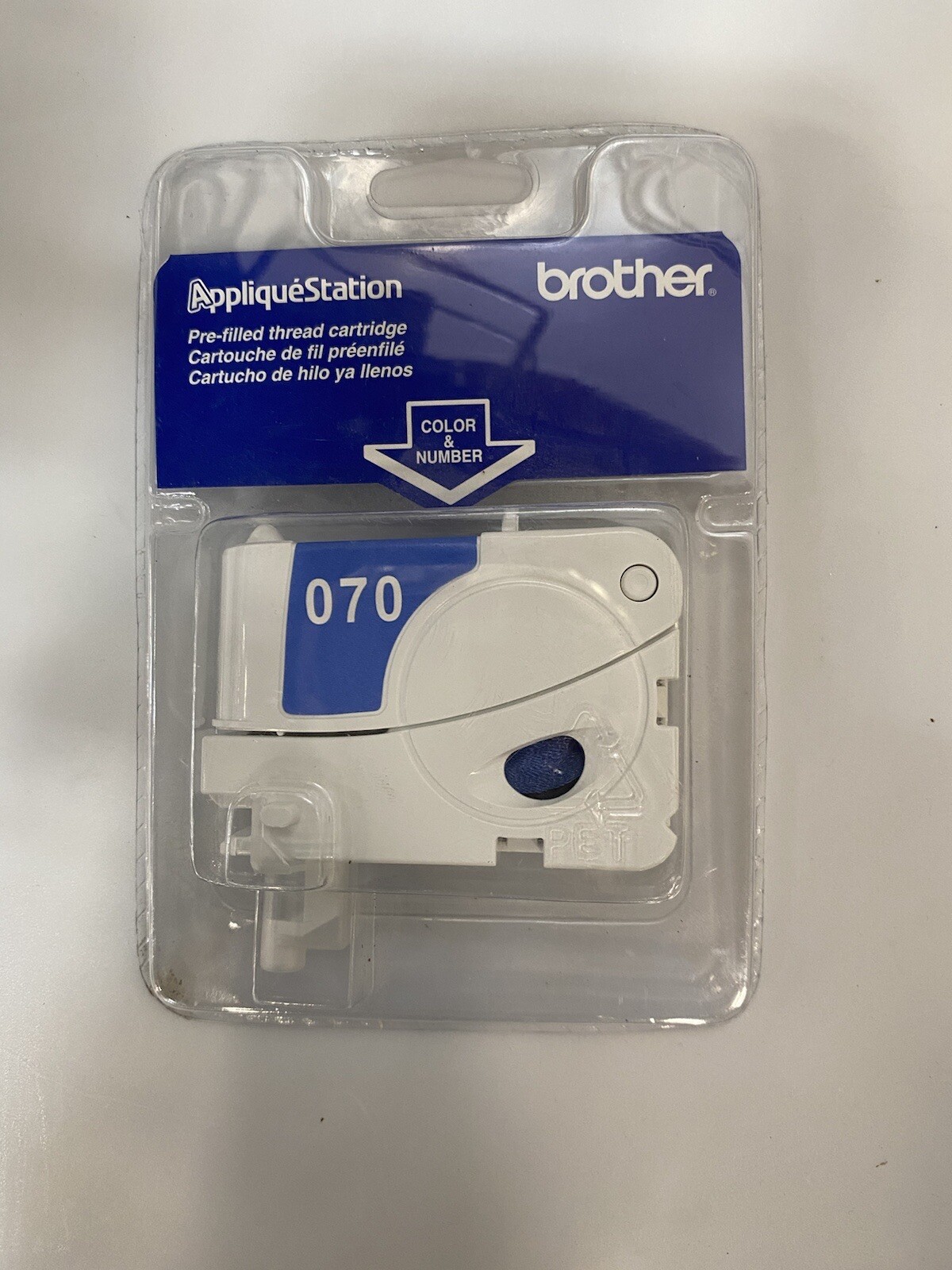 Genuine Brother Applique Station Pre-filled Thread Cartridge 070 Blue NEW