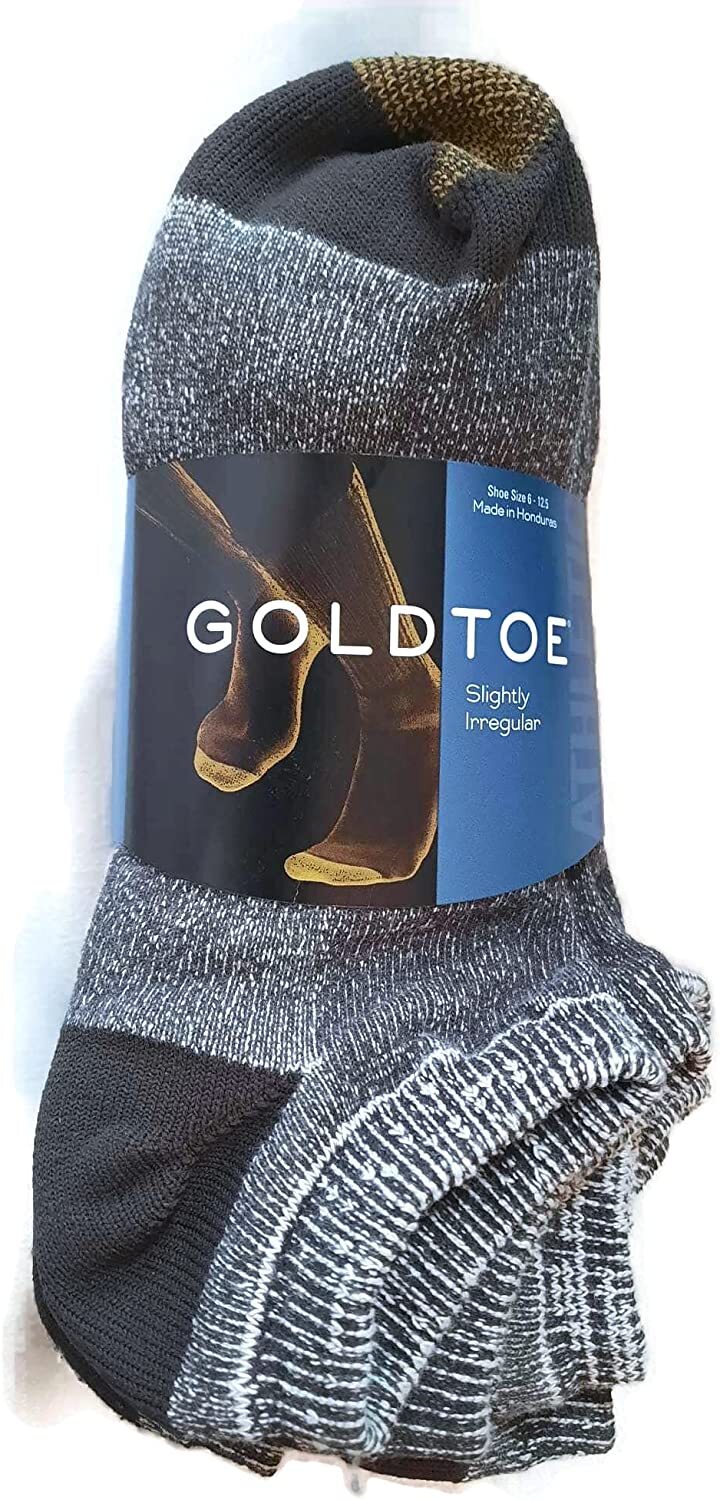 GoldToe Men's 656f Socks No Show 6-Pk Breathable Soft Cotton Blend - All Colors