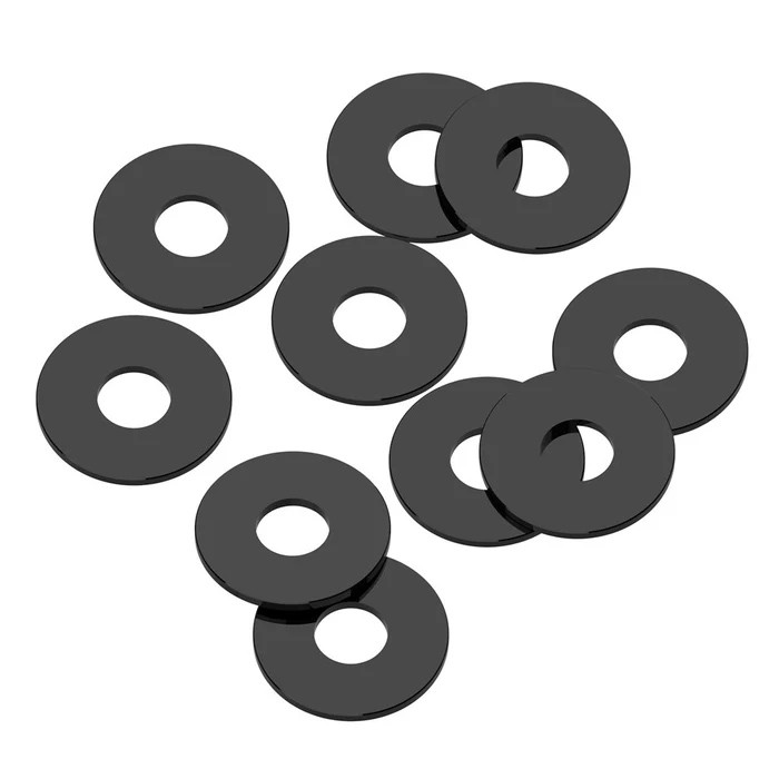 1Up Racing 80401 - Precision Aluminum 3x8mm Ballstud Shims, Black, 0.5mm (10)