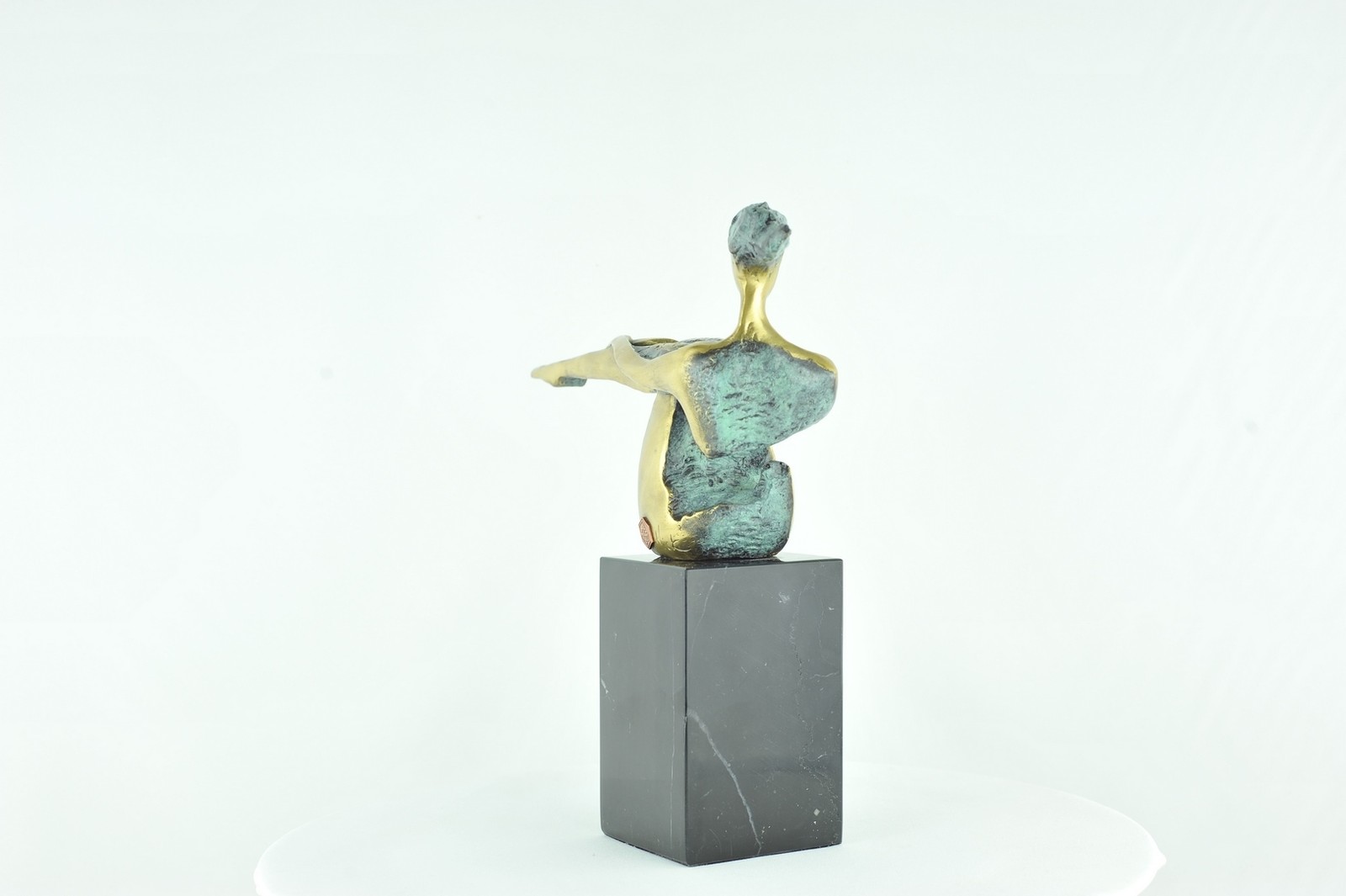 Modern Style Statue Sculpture Dancer Acrobat Art Deco Style Bronze Signed