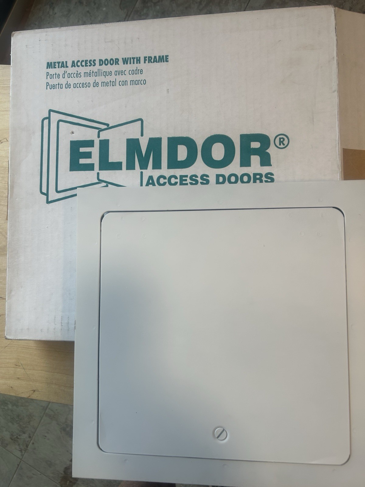 Metal Access Door Panel-Elmdor DW10X10PC-SDL 10x10 Prime Coat White w/Latch