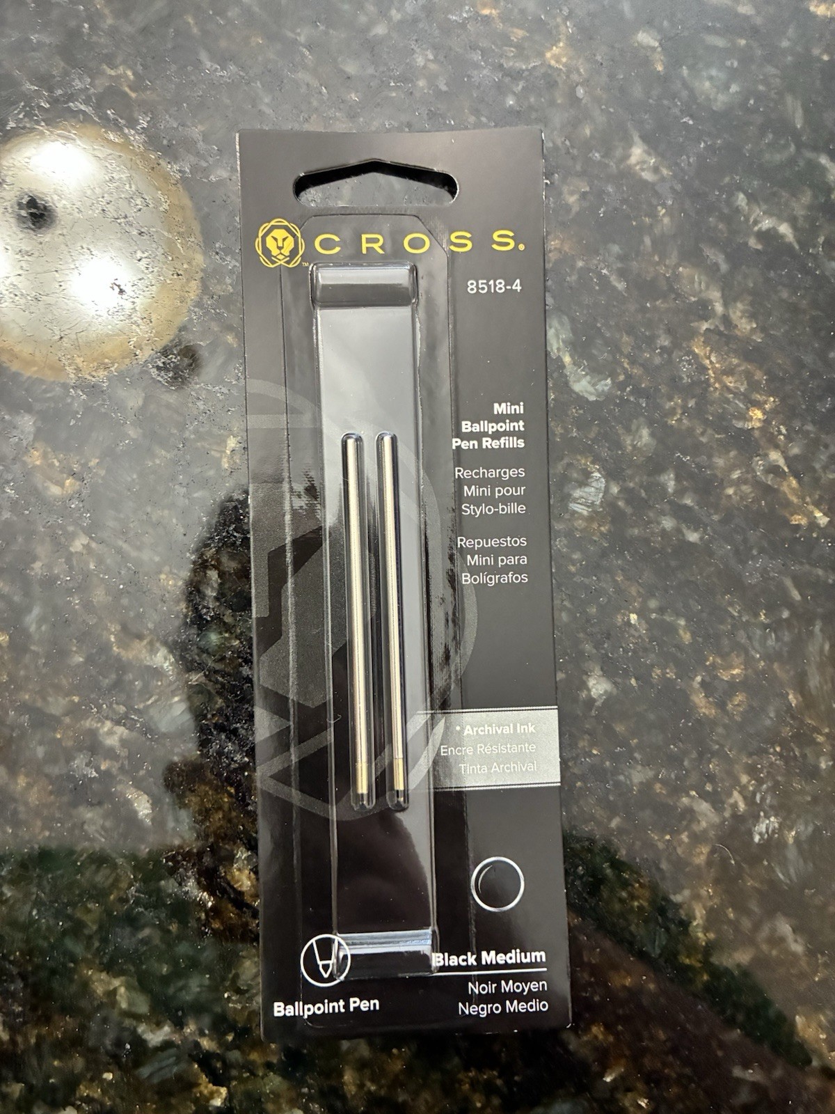 NEW Cross 8518-4/5/6 Mini Ballpoint Pen Refills Medium Point Dual Pack, 3 Packs
