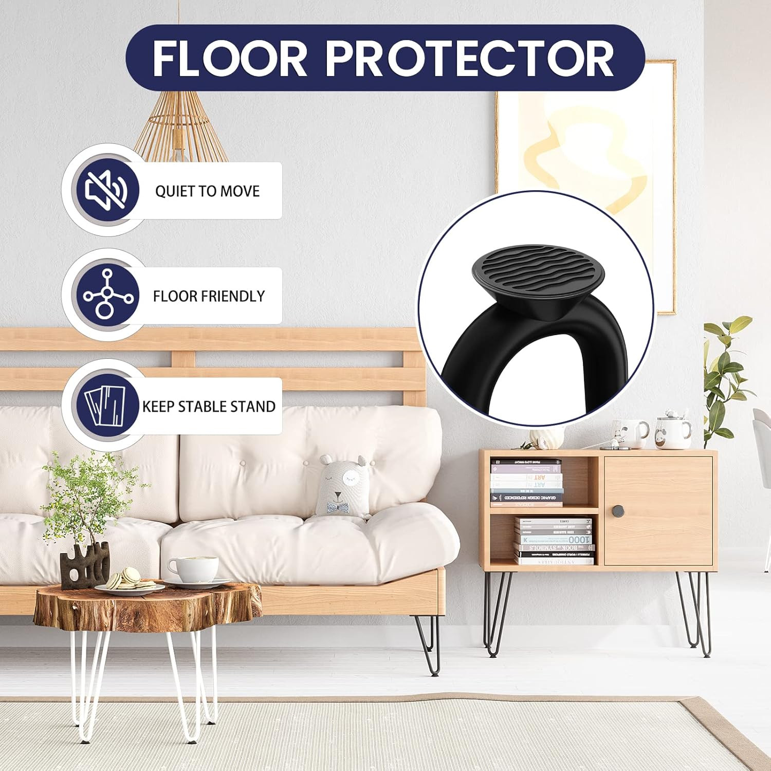 4 Inch Heavy Duty Hairpin Furniture Legs, Metal Home DIY Projects for TV Stand,